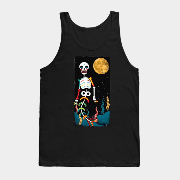 mermaid skull moonlight Tank Top by OniSweet